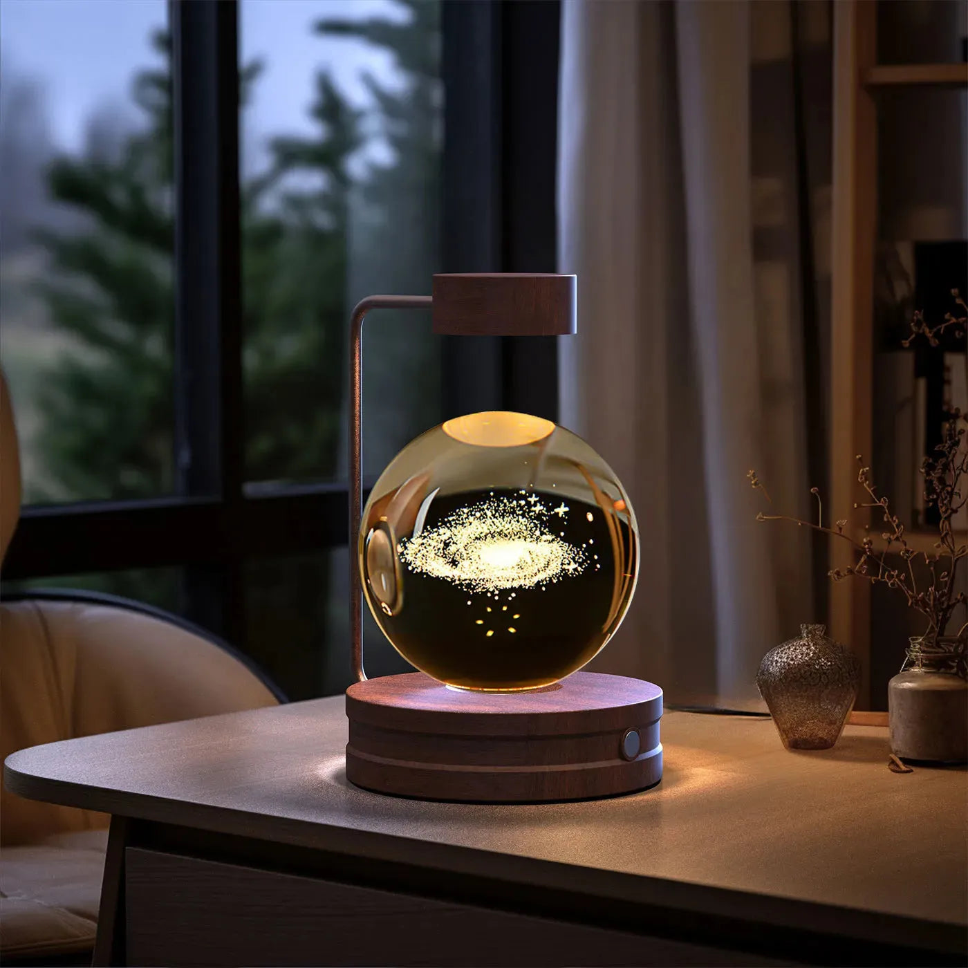 Crystal Ball Cosmic Dinosaur Indoor Night Light USB Power Warm Bedside Light Birthday Gift Night Lamp - Bella Enchanté